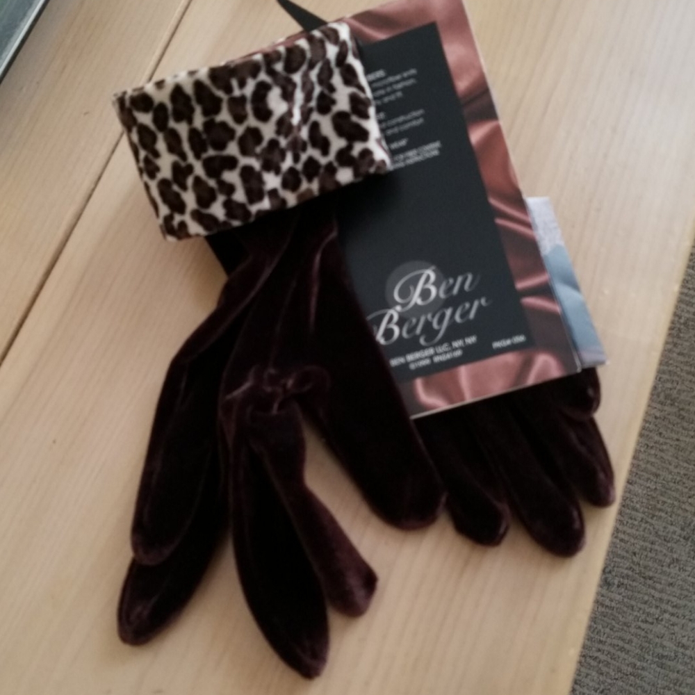 Ben Berger Luxury Brown Leopard Gloves
